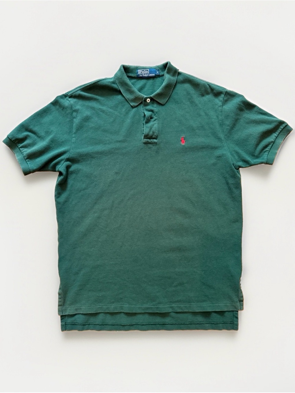 VTG Pique Ralph Lauren Forest Green Polo with Red Pony